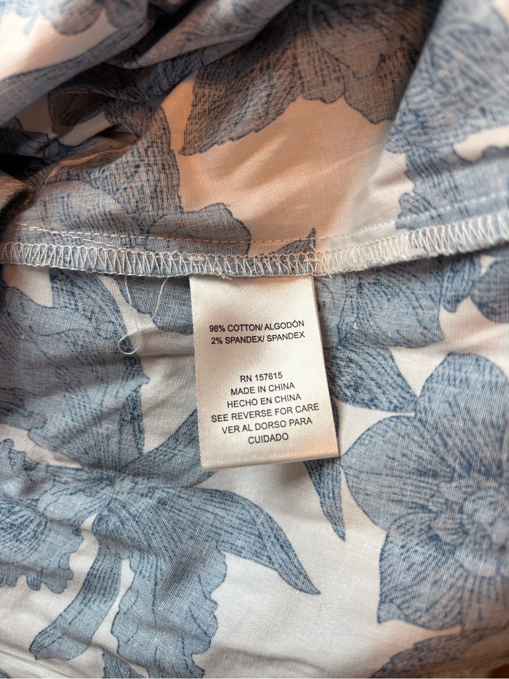 NWOT Joie Blue & White Floral Puff Sleeve Belted Cotton Mini Dress Size 4 - Picture 9 of 10